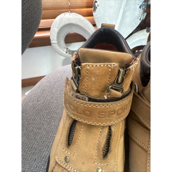 Ralph Lauren Men's Leather Duck Boots Low Top Polo Sport Size 9 - Picture 4 of 12